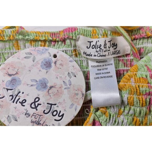 Jolie & Joy by FCT with Love Neon Floral Crop Top XL NWT summer festival party - Picture 4 of 6